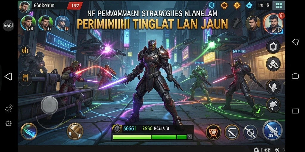 Screenshot gameplay menarik dari 666I yang menunjukkan strategi pertempuran.