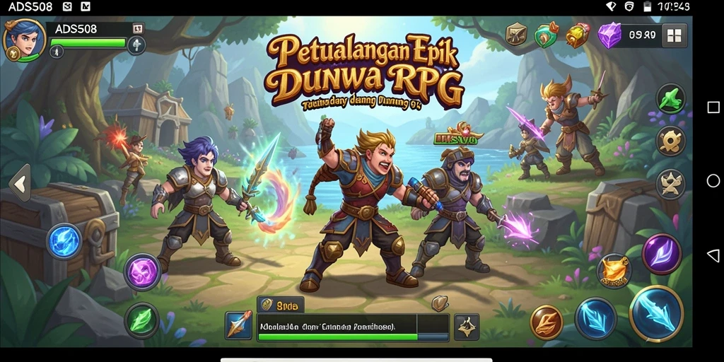 Tampilkan momen epik dalam gameplay RPG ADS508.