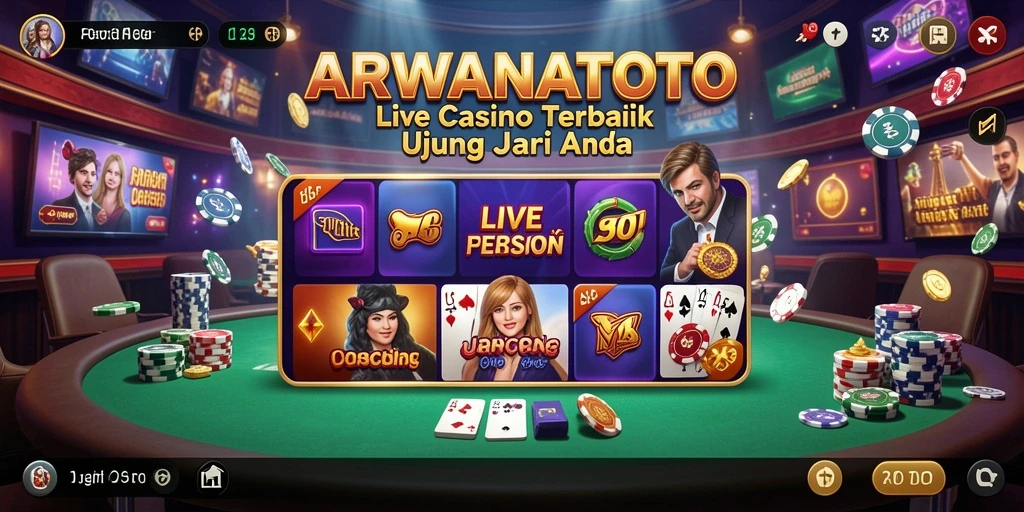 Tampilan gameplay Live Casino yang mengasyikkan dan interaktif.