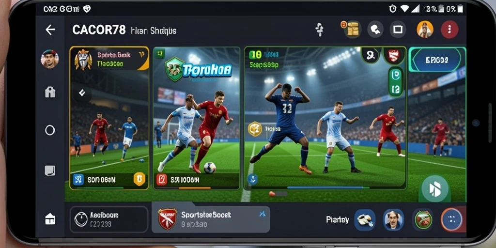 Screenshot CACOR78 menampilkan antarmuka taruhan olahraga yang menarik.