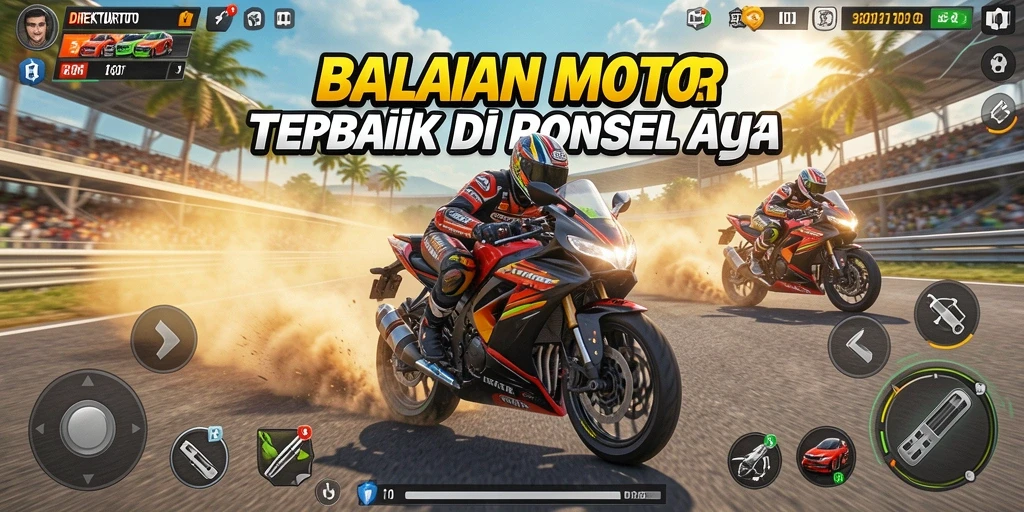 Tampilkan gameplay seru balapan motor di DIREKTURTOTO.