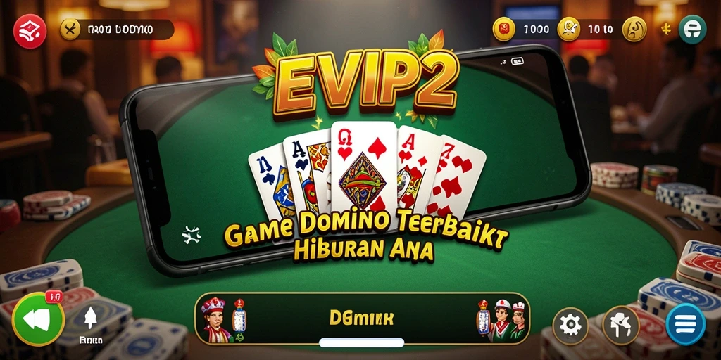 Screenshot gameplay EVIP2 menunjukkan serunya bermain Domino.