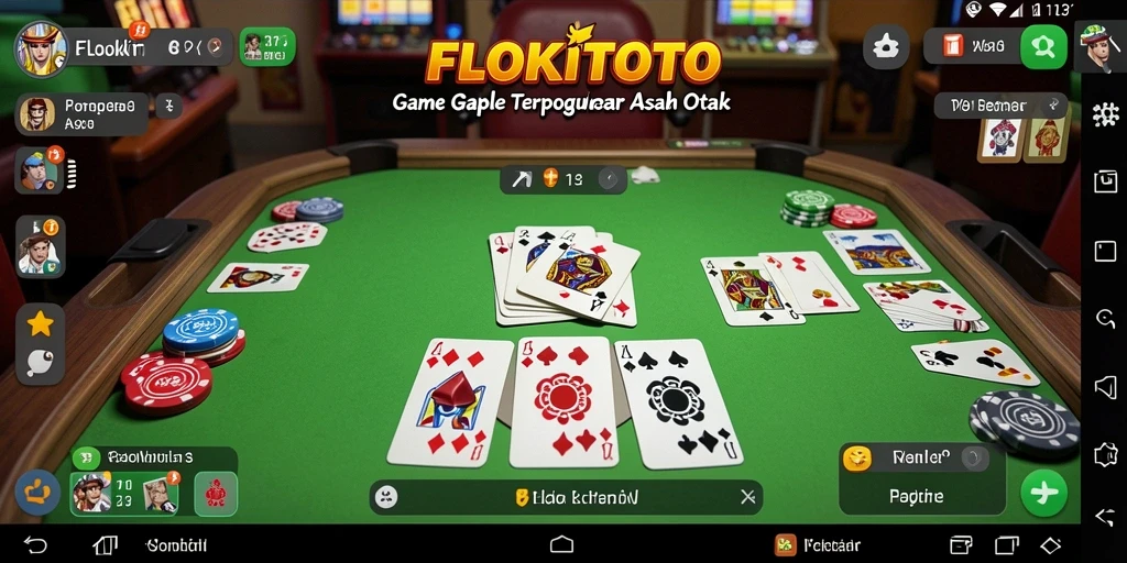 Tampilan gameplay Gaple yang menakjubkan dalam FLOKITOTO.