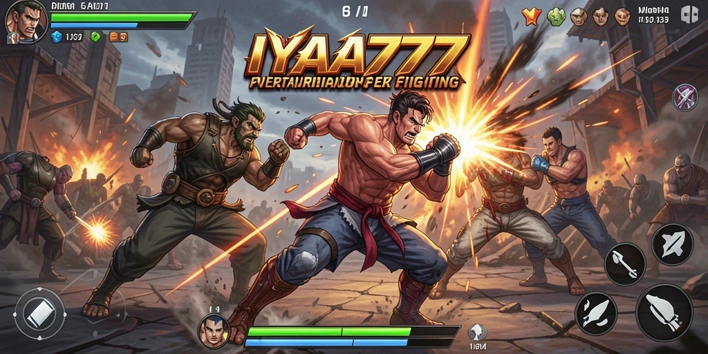 Gameplay Fighting IYA777 yang mendebarkan dengan karakter unik.