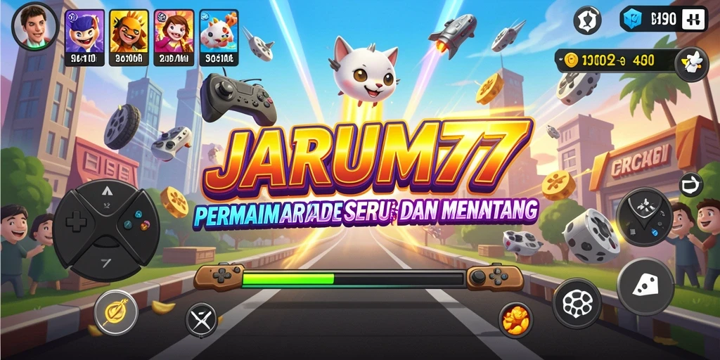 Tampilan gameplay JARUM77 yang menantang dan penuh warna.