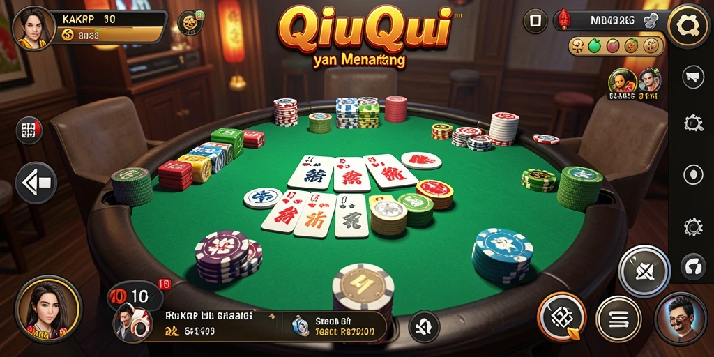 Tampilan utama gameplay QiuQiu KAKRP yang menarik.