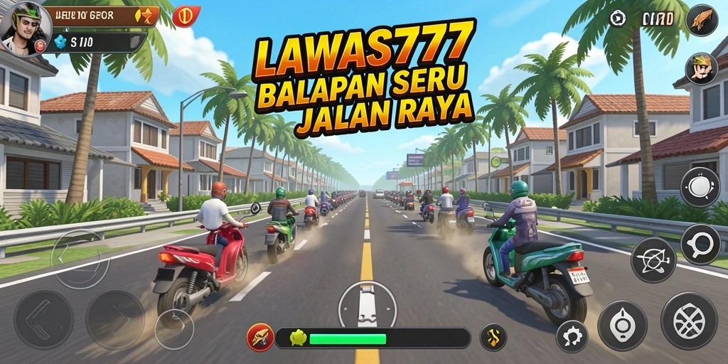 Screenshot LAWAS777 menampilkan balapan seru di trek yang menantang.
