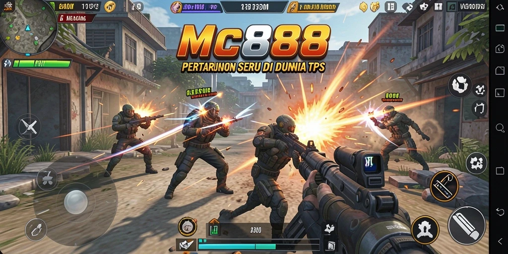 Gameplay seru MC888 dengan aksi tembak-menembak mendebarkan.