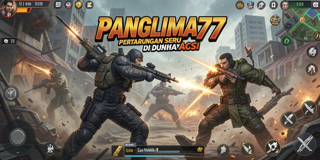 Tampilan gameplay seru dalam PANGLIMA77 dengan aksi mendebarkan.