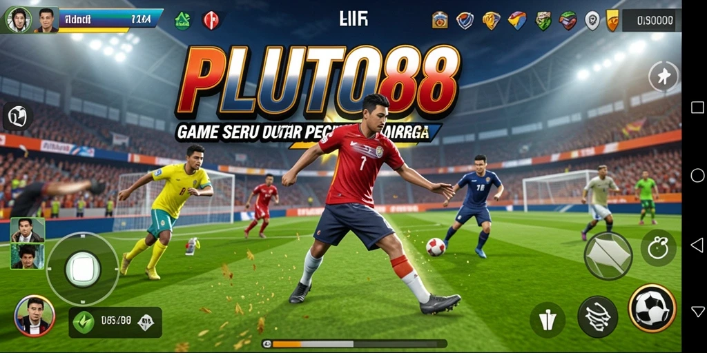 Tampilan gameplay seru dari PLUTO88 yang menampilkan aksi olahraga mendebarkan.