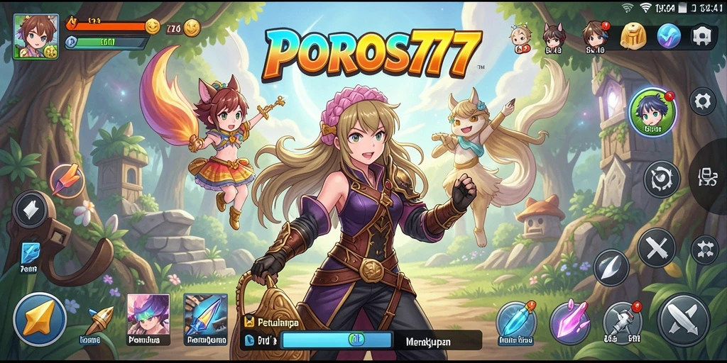 Tampilan menakjubkan dari gameplay POROS77 yang penuh aksi.