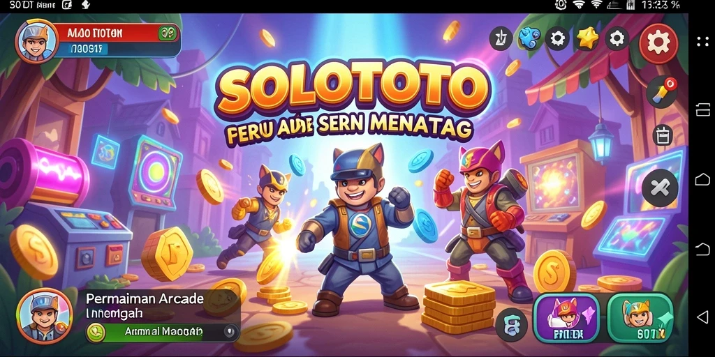 Tampilan gameplay SOLOTOTO yang seru dan penuh warna.