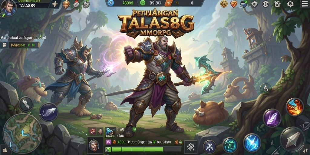 Tampilan screenshot TALAS89 menampilkan aksi seru dalam pertempuran MMORPG.